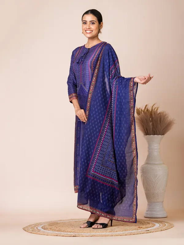 Purple_Muslin_Printed_Kurta_Set_For_Women