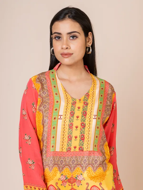 Yellow_Crepe_Printed_Co-Ord_Set_For_Women
