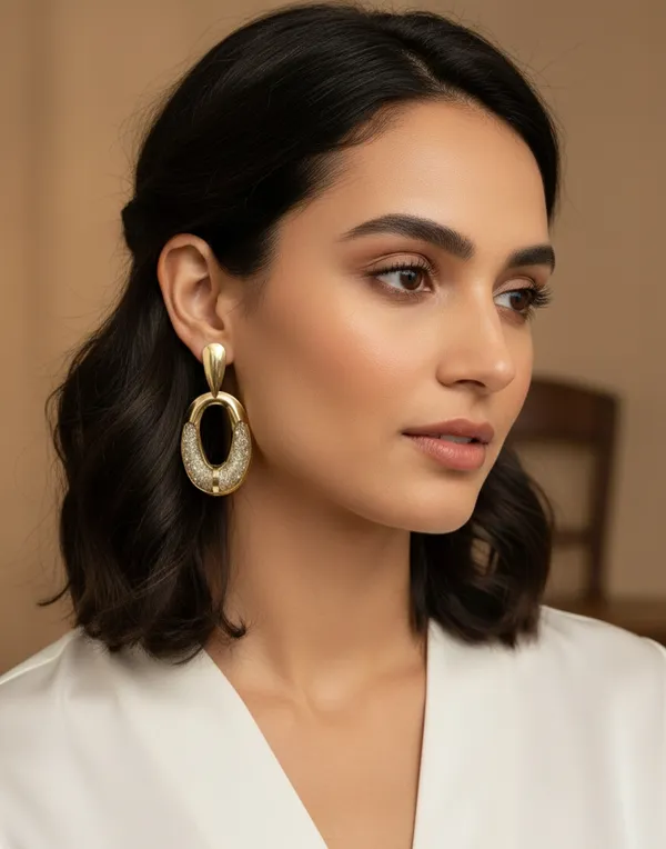 Golden_Aurelia_Oval_Earrings_For_Women