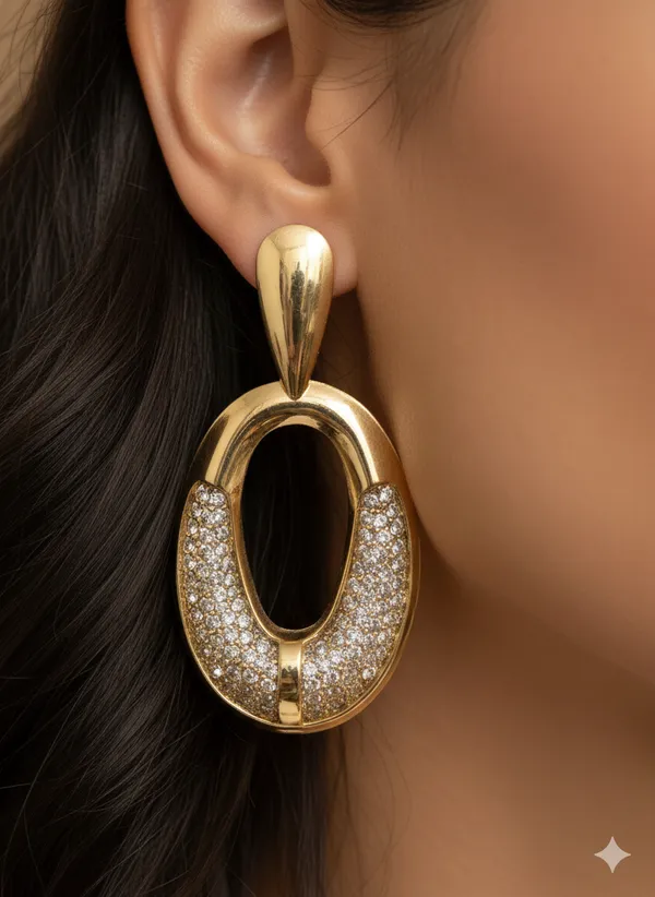 Golden_Aurelia_Oval_Earrings_For_Women