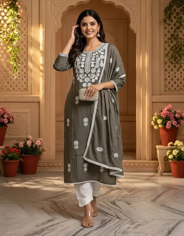 Grey_&_White_Grihani_Suit_Set_3Pc_For_Women
