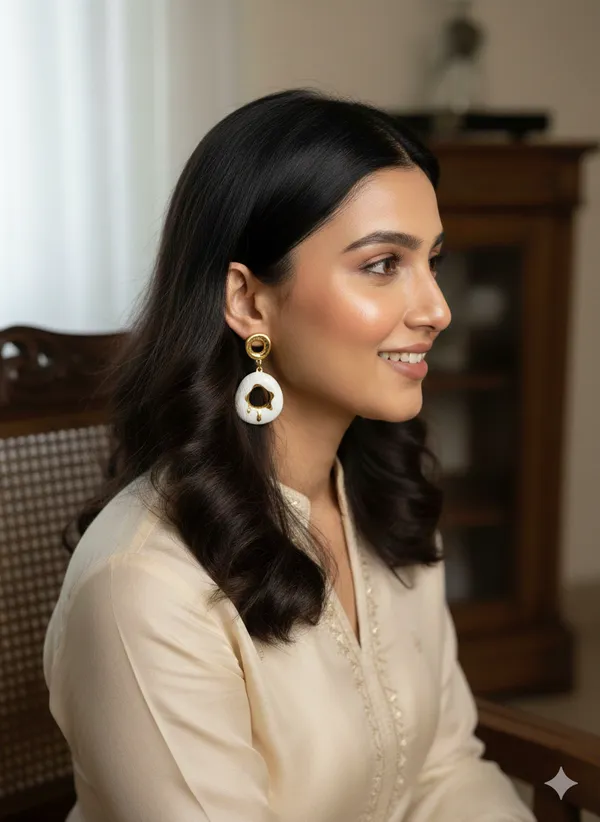 White_Gold_Artistics_Hoops_Earrings_For_Women