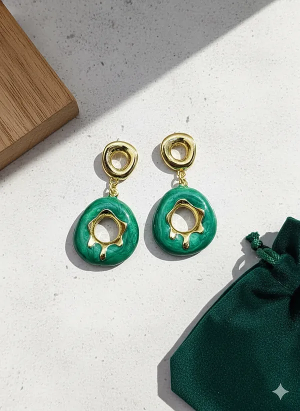 Green_Gold_Artistics_Hoops_Earrings_For_Women