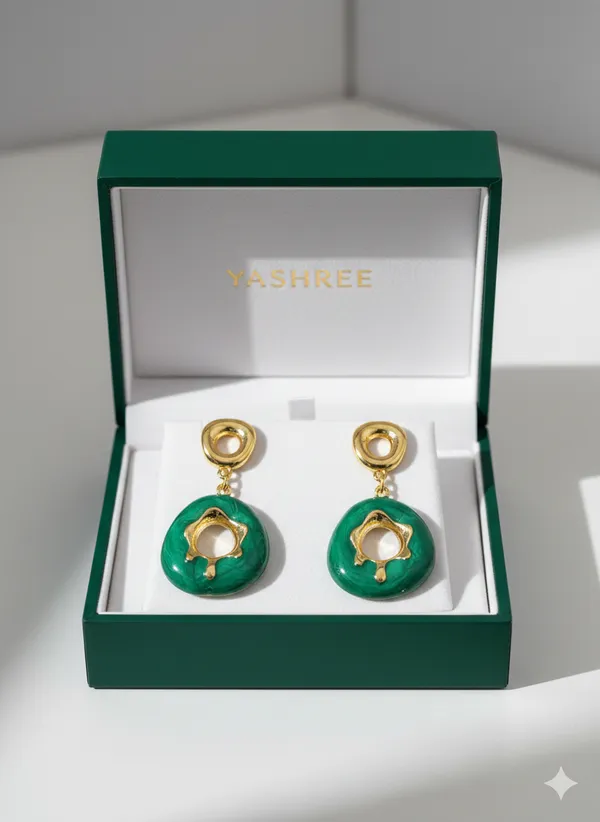 Green_Gold_Artistics_Hoops_Earrings_For_Women