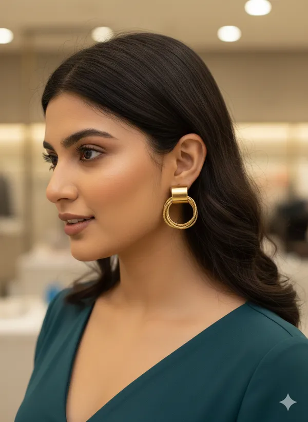 Golden_Modern_Stud_Hoops_Earrings_For_Women