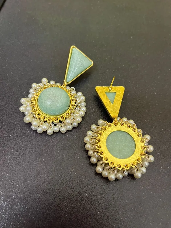 Sea_Green_Sunehri_Royal_Earrings_For_Women