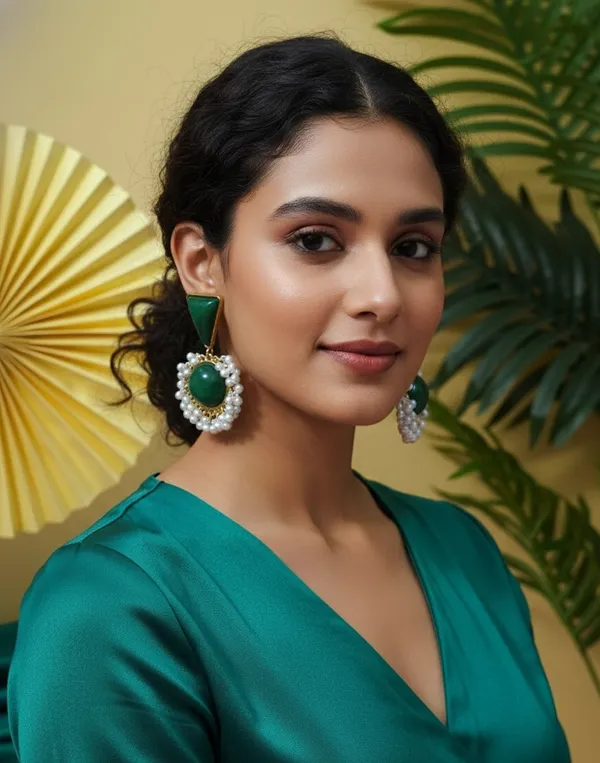 Dark_Green_Sunehri_Royal_Earrings_For_Women