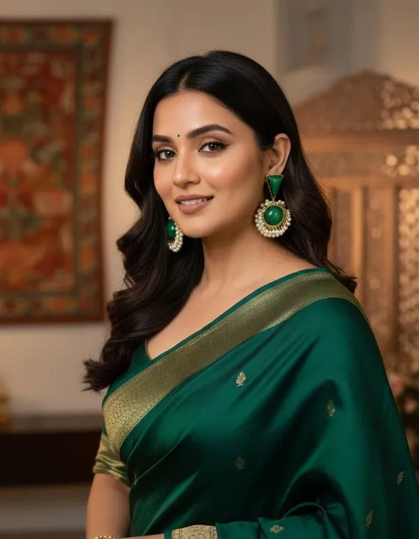 Dark_Green_Sunehri_Royal_Earrings_For_Women