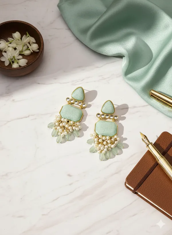 Sea_Green_Pushpa_Earrings_For_Women