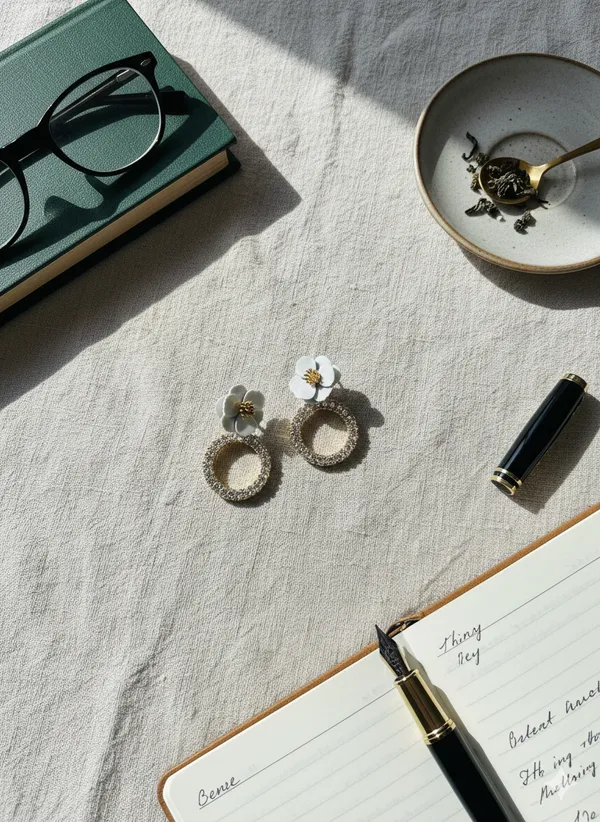 White_Floral_Diamond_Spark_Hoops_Earrings_For_Women