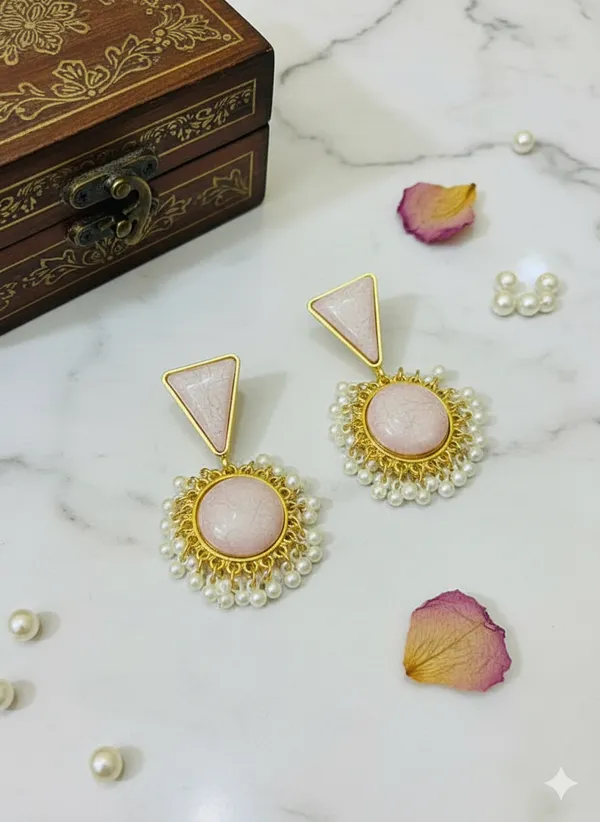 Peach_Sunehri_Royal_Earrings_For_Women