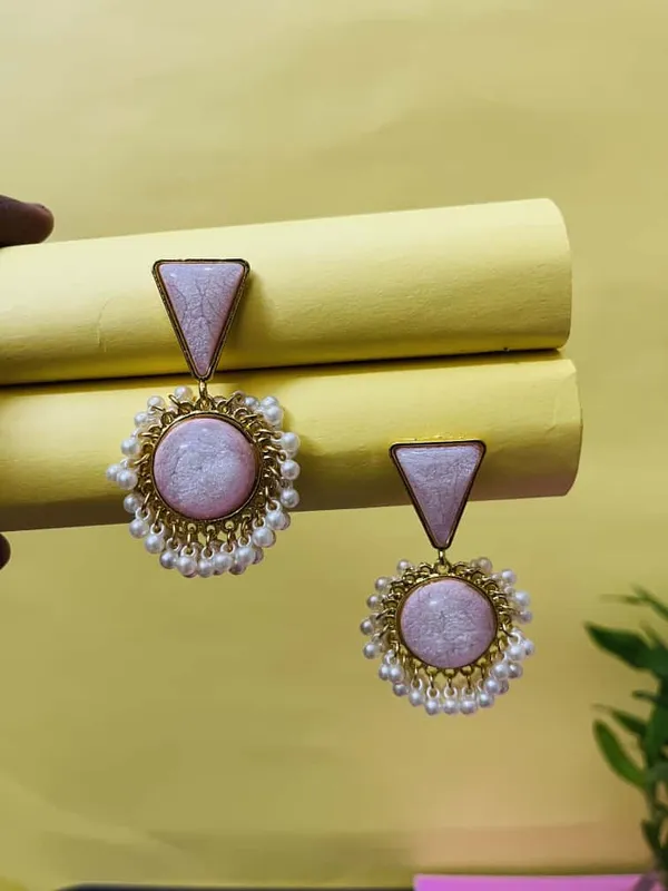 Peach_Sunehri_Royal_Earrings_For_Women