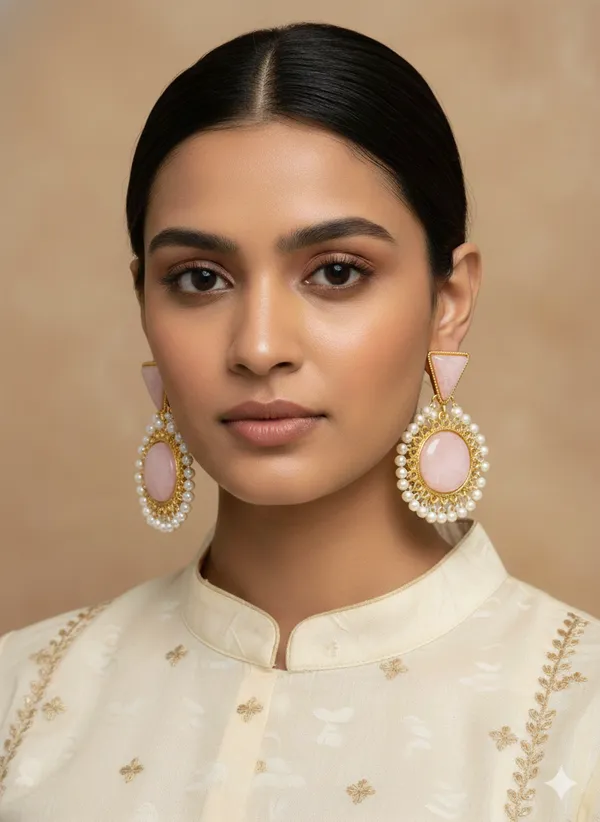 Peach_Sunehri_Royal_Earrings_For_Women