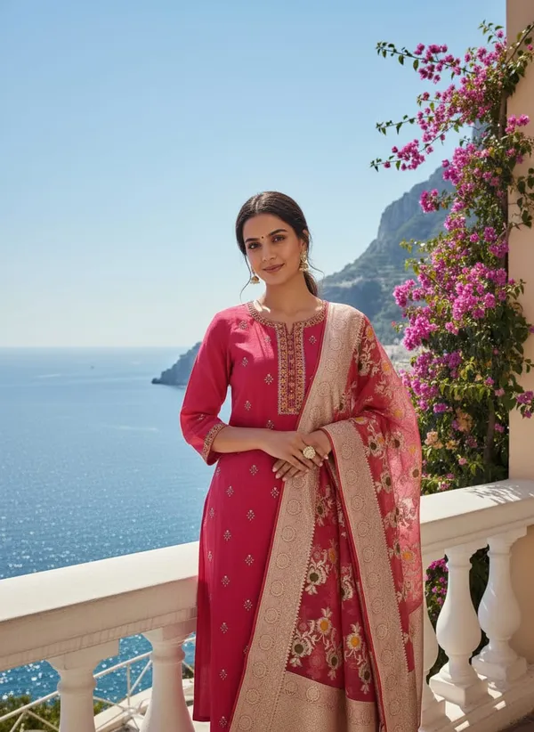 Pinkish_Red_Raktanjali_Suit_Set_3Pc_Suit_Set_For_Women