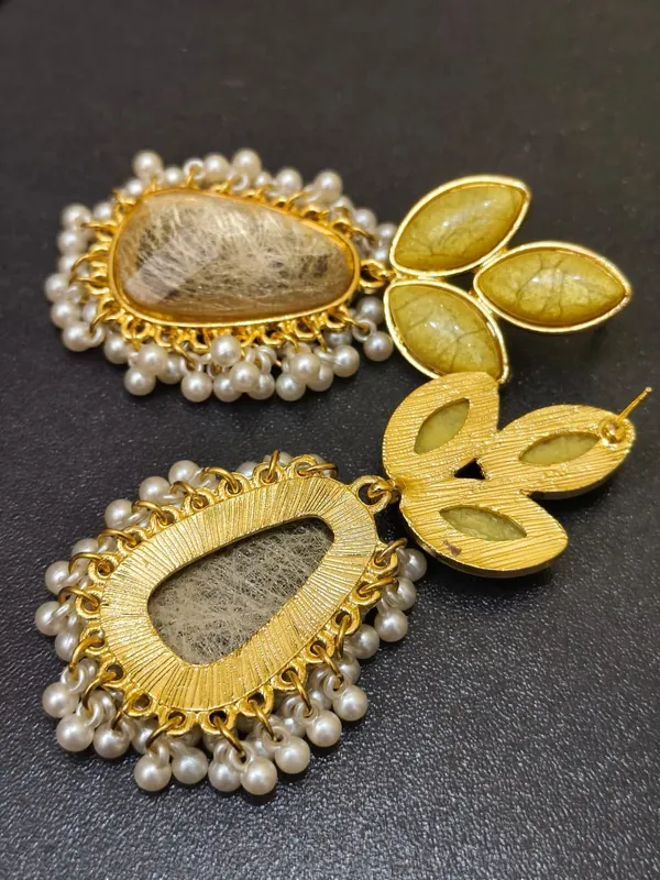 Yellow_Leaf_Earrings_For_Women