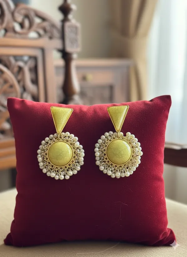 Yellow_Sunehri_Royal_Earrings_For_Women