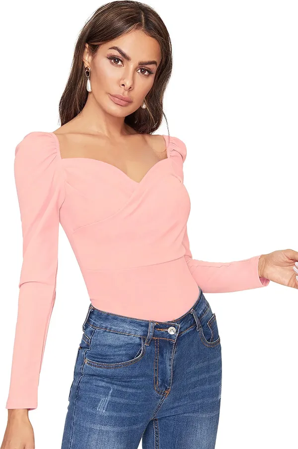 Pink_Solid_Polyester_Sweetheart_Neck_Full_Sleeve_Regular_Top_For_Women