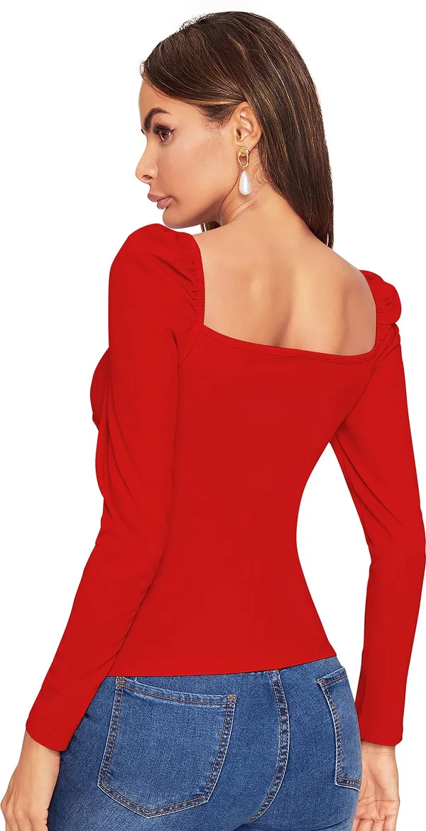Red_Solid_Polyester_Sweetheart_Neck_Full_Sleeve_Regular_Top_For_Women