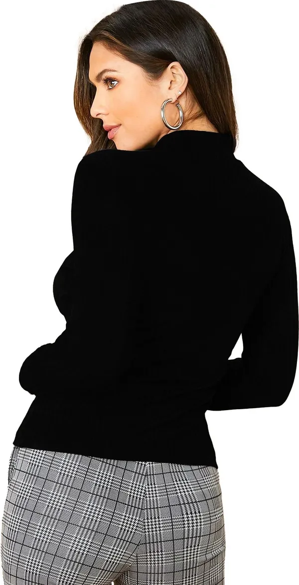 Black_Solid_Polyester_High_Neck_Full_Sleeve_Regular_Top_For_Women