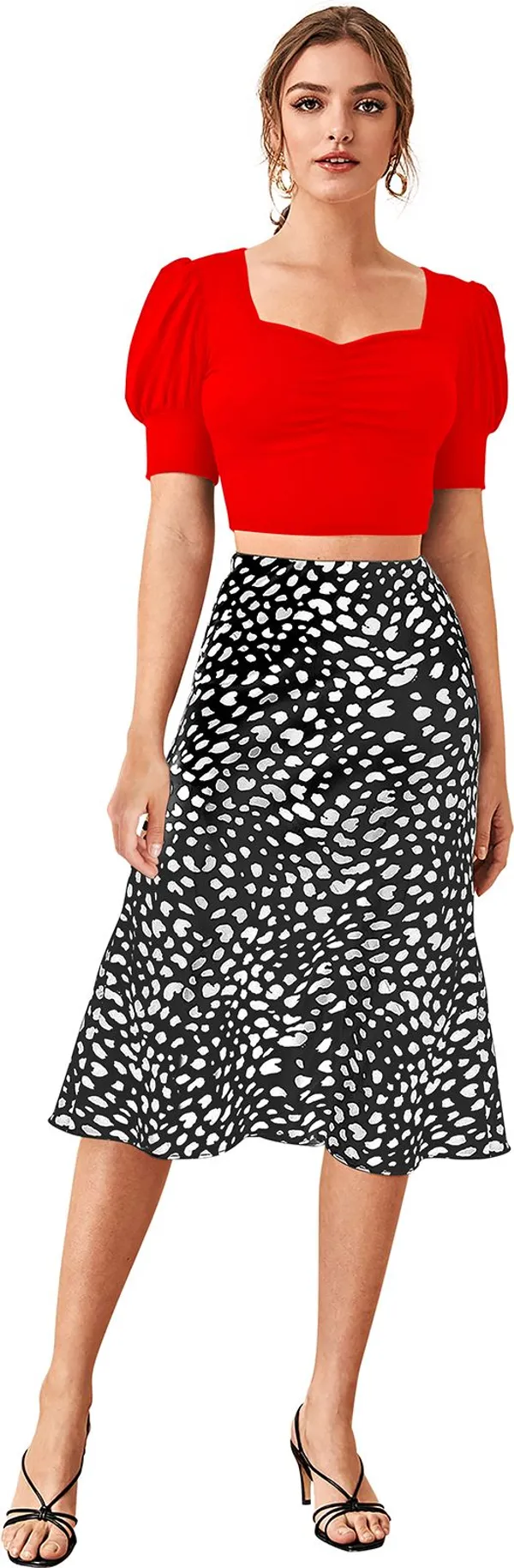 Red_Solid_Polyester_Square_Neck_Short_Sleeve_Crop_Top_For_Women
