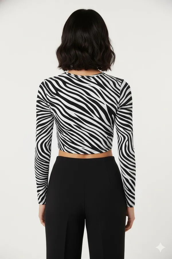 Grey_Animal_Print_Polyester_Round_Neck_Full_Sleeve_Crop_Top_For_Women