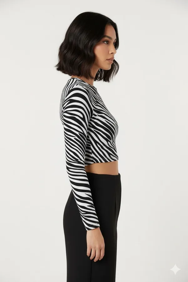 Grey_Animal_Print_Polyester_Round_Neck_Full_Sleeve_Crop_Top_For_Women