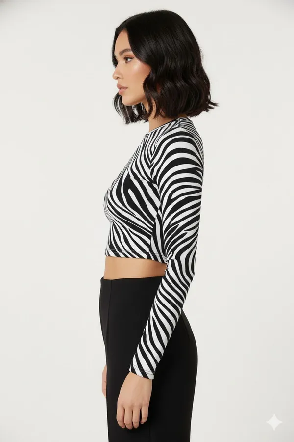Grey_Animal_Print_Polyester_Round_Neck_Full_Sleeve_Crop_Top_For_Women