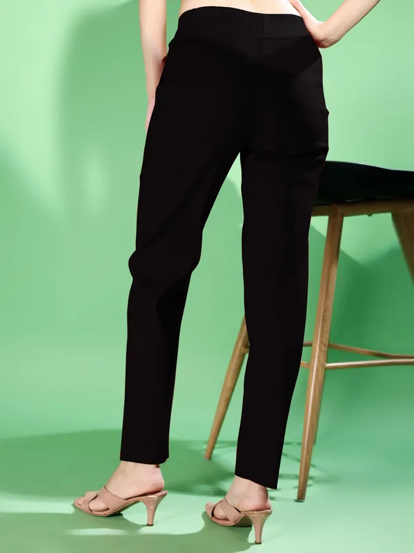 Black_Premium_Cotton_Blend_Solid_Casual_Trousers_For_Women