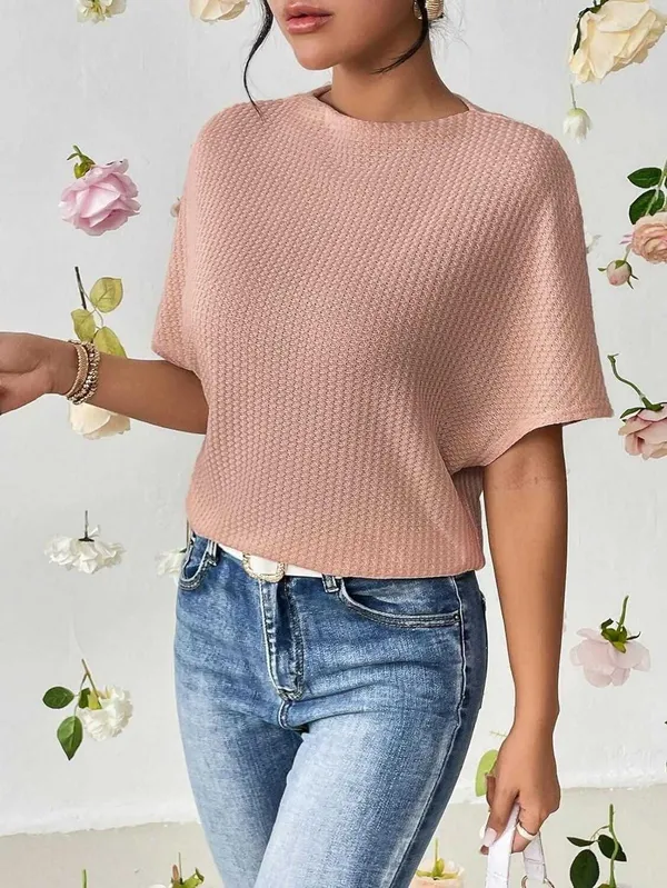 Pink_Premium_Wool_Self_Design_Boxy_Top_For_Women