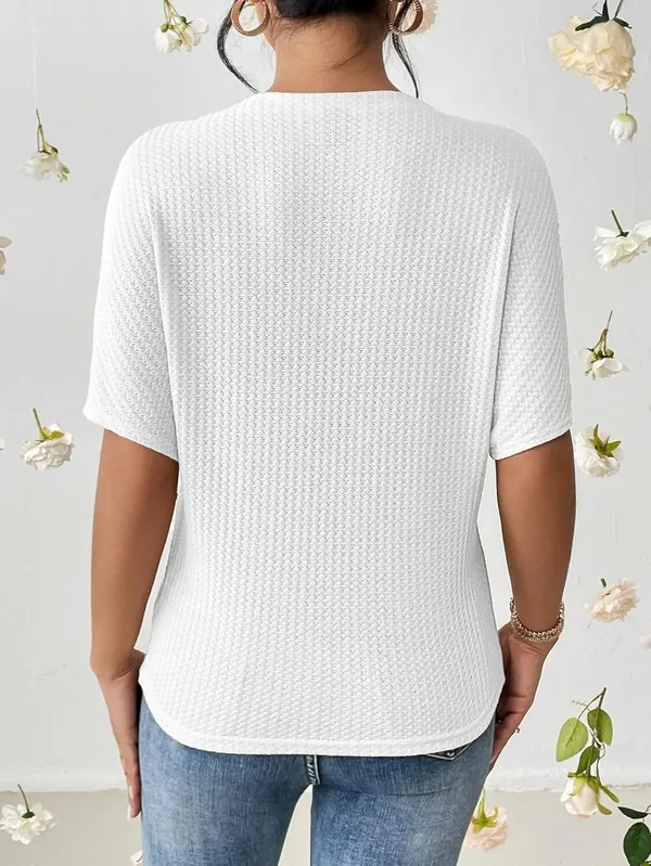 White_Premium_Wool_Self_Design_Boxy_Top_For_Women