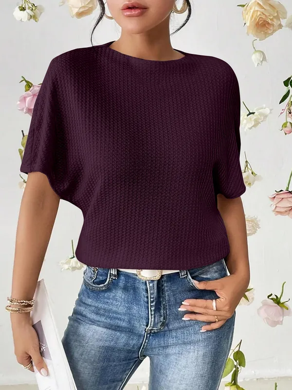 Purple_Premium_Wool_Self_Design_Boxy_Top_For_Women