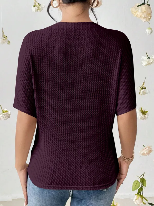 Purple_Premium_Wool_Self_Design_Boxy_Top_For_Women