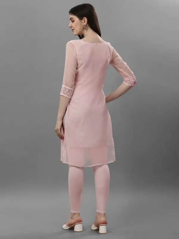 Pink_Premium_Georgette_Embroidered_Kurta_For_Women