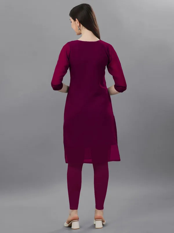Purple_Premium_Georgette_Embroidered_Kurta_For_Women