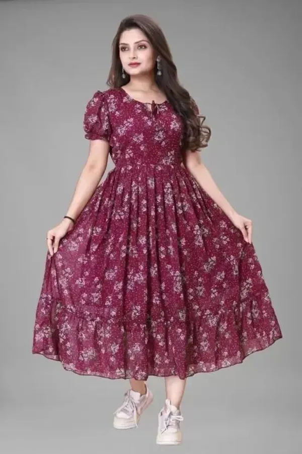 Maroon_Premium_Georgette_Printed_Dress_For_Women