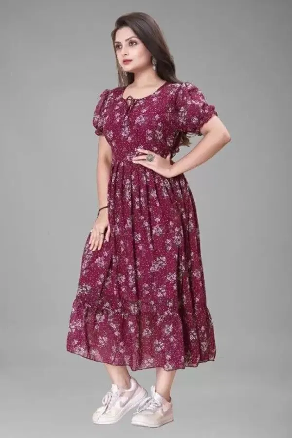 Maroon_Premium_Georgette_Printed_Dress_For_Women