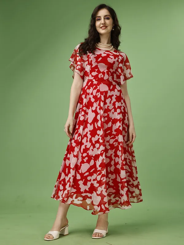 Red_&_Pink_Premium_Georgette_Printed_Dress_For_Women