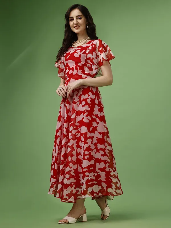 Red_&_Pink_Premium_Georgette_Printed_Dress_For_Women
