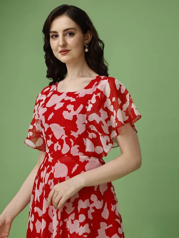 Red_&_Pink_Premium_Georgette_Printed_Dress_For_Women