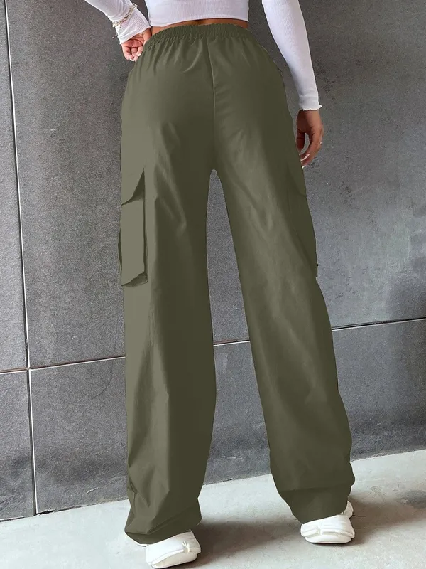 Green_Premium_Cotton_Solid_Cargo_For_Women