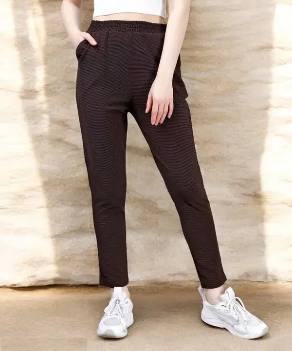 Brown_Premium_Polyester_Solid_Chinos_For_Women