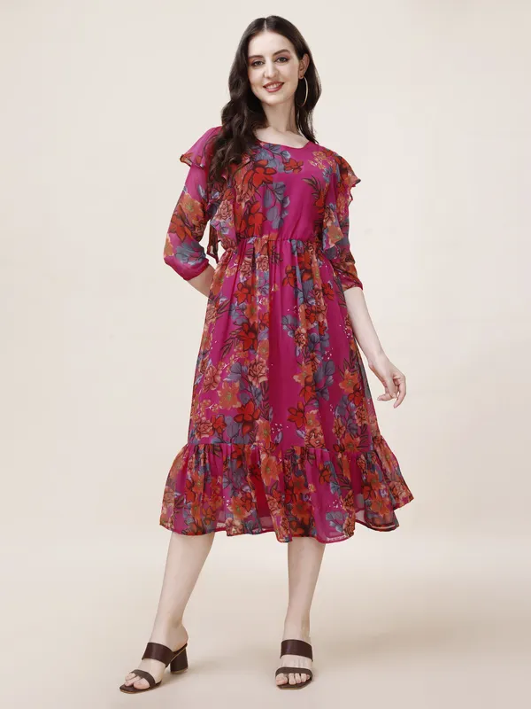 Pink_Premium_Georgette_Floral_Print_Dress_For_Women