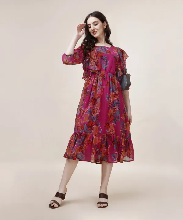 Pink_Premium_Georgette_Floral_Print_Dress_For_Women