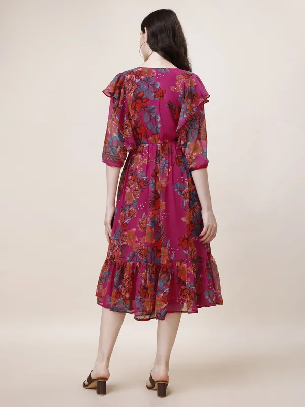 Pink_Premium_Georgette_Floral_Print_Dress_For_Women
