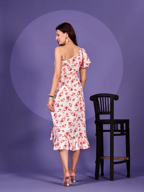 White_Premium_Polyester_Printed_Dress_For_Women