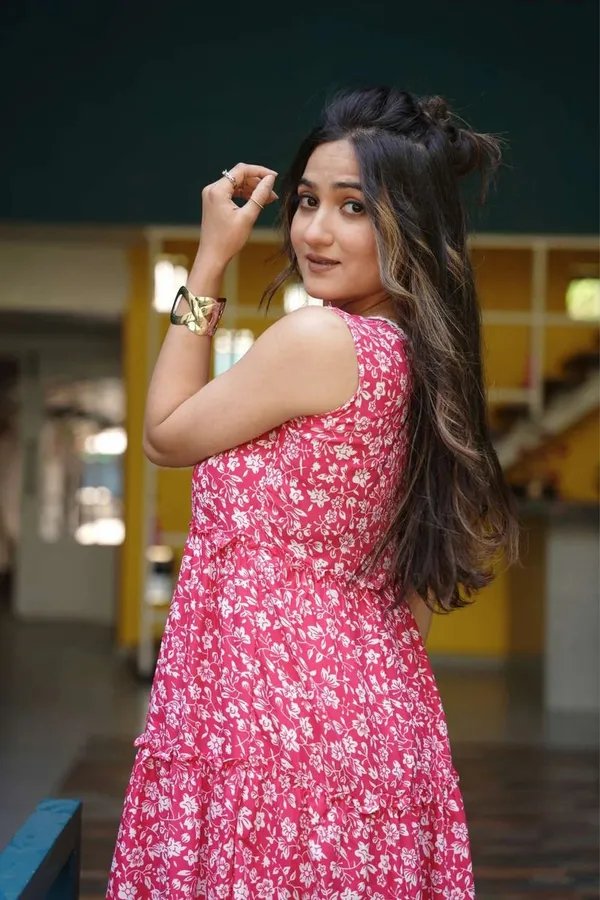 Pink_Premium_Viscose_Rayon_Floral_Print_Dress_For_Women
