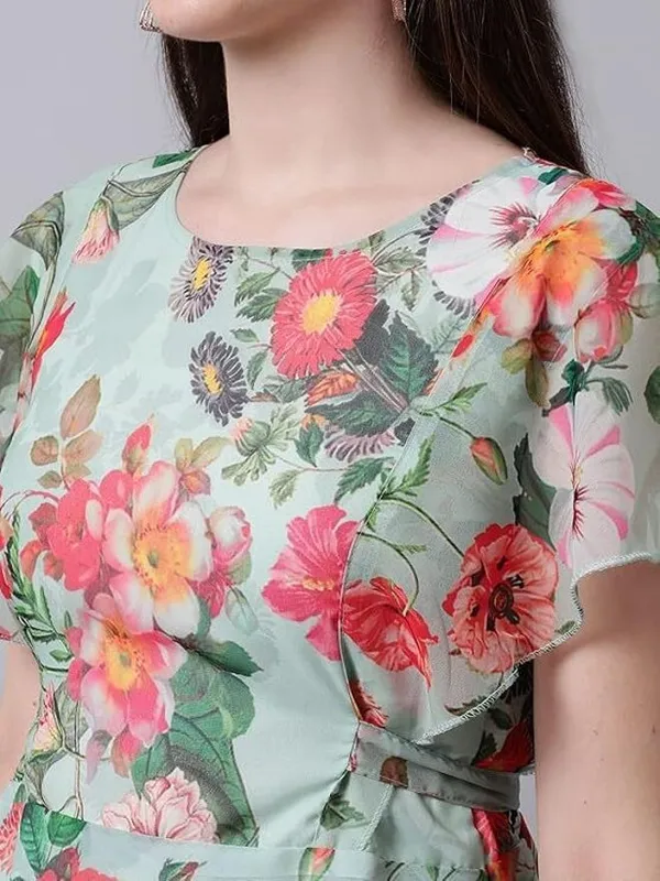 Green_Premium_Georgette_Printed_Dress_For_Women