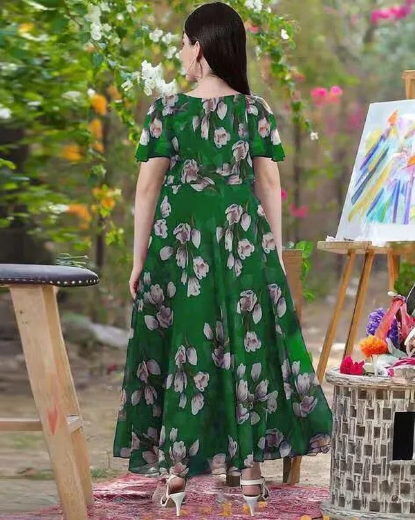 Green_&_Pink_&_Dark_Blue_Premium_Georgette_Printed_Dress_For_Women