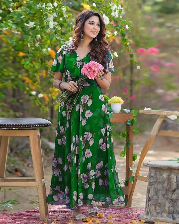 Green_&_Pink_&_Dark_Blue_Premium_Georgette_Printed_Dress_For_Women