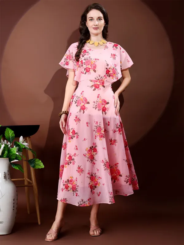 Pink_Premium_Georgette_Floral_Print_Dress_For_Women